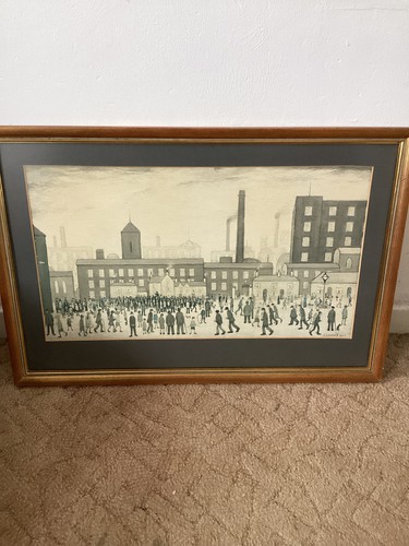Vintage framed lowry - framed, print