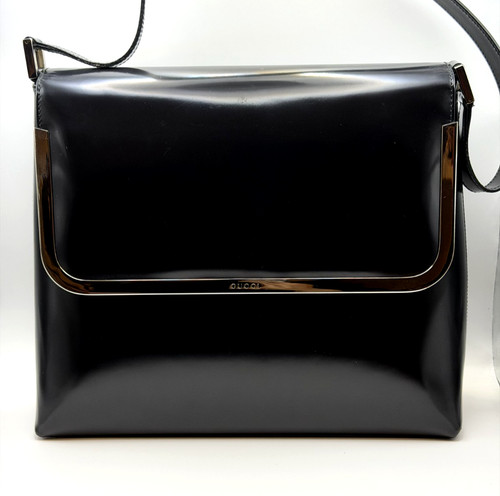 Gucci plain leather shoulder - gucci,