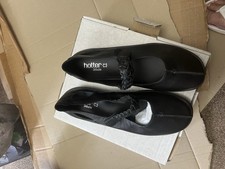 Hotter Shake Mary Jane Shoes UK Size 7 EEE Extra Wide Fit Black Leather 