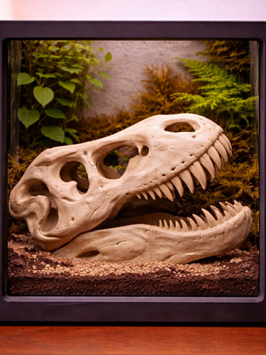 Rex skull reptile hide - skull,
