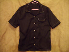  Mens 1950's style bowling shirt with saddle stitch detail and pocket!Rockabilly