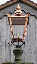 Victorian Style Lantern - use with Antique Garden Lamppost Lighting - Square 