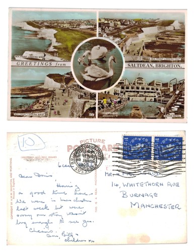 Vintage postcard greetings - vintage,