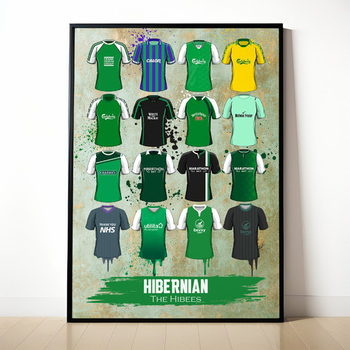 Hibs painted shirt - hibs,