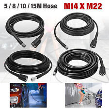 5-15M Replacement High Pressure Washer hose Heavy Duty UK M22 M14 Jet Power Wash