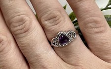 Amethyst Ring With Heart