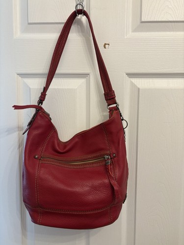 Red leather the sak bag - red,