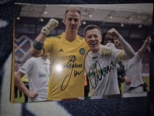 Joe Hart & Callum McGregor Celtic Signed A4 Photo