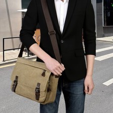 Men Canvas Leather Bag