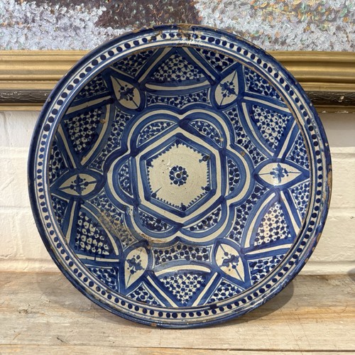 Antique fes moroccan blue and - antique,