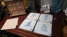 Set of  4 Vintage New Delft