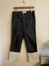 LOEWE - Fisherman Wide Leg Navy Turnup Jeans - Size 36 Nearly New