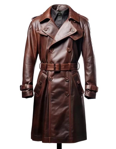 Men long brown - brown, genuine