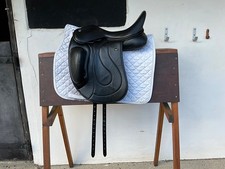 Wow Academic Black Dressage Saddle Size1 semi curved.