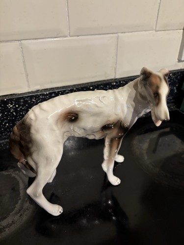 Lemonosov porcelain borzoi - porcelain,