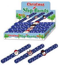 24-288 x Christmas Slap Bands Bracelets 23cm Wholesale Bulk Buy Job Lot