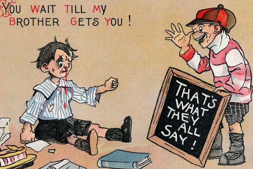 1909 bully beat school boy - beat,