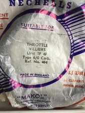 484 CLASSIC MOTORCYCLE THROTTLE CABLE VILLIERS 1F & 4F Unit. Type 6/0 carb