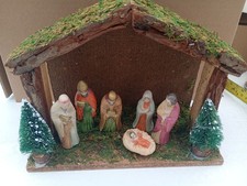 Vintage Nativity Set Wooden