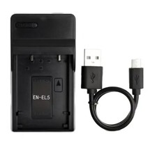 EN-EL5 Camera Battery USB Charger for Nikon Coolpix P500 P510 P80 P5100 P6000