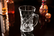 6 X Cut Glass Coffee Glasses