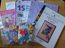 Mixed Assorted Backing Paper, Die-cut Flowers & 3D Greeting Cards Book