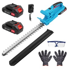 21V Electric Hedge Trimmer Cutter Cordless 20 in Blade with 2 Battery & Charger