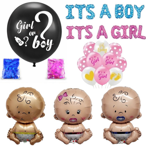 Baby shower foil balloons - shower, boy