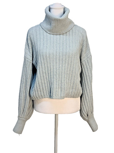 Pink rose sweater - pink, gray