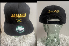 RARE PUMA Snapback 'Usain Bolt' Black Jamaica Baseball Cap O/S (Sample)