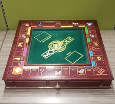 Franklin Mint MONOPOLY Gold Collector's Edition Wood Board Game 1991 COMPLETE