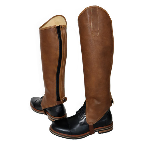 Half chaps brown - brown, pu