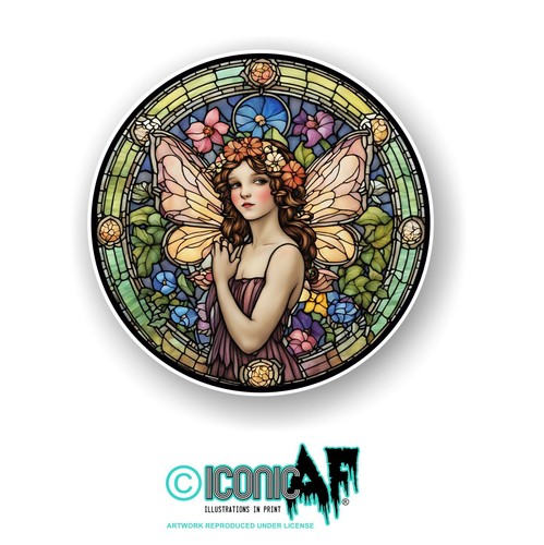 Art nouveau fairy - fairy, stained