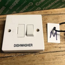 CRABTREE 4827Switched Fused Spur   Marked “DISHWASHER ” New Old Stock