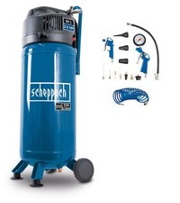 Vertical air compressor 50 lt 10 bar with 13 accessory kit Scheppach hc51v