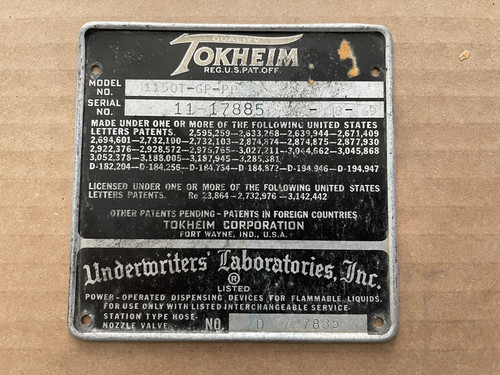 Vintage tokheim fort wayne - fort,