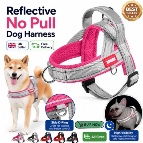 Reflective pull dog harness - pull,