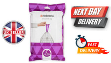 Brabantia Perfectfit Bin Liners(Size C/10-12 Litre) 40 Bags White - Code C UK
