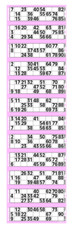 1500 PINK BINGO TICKETS  1 PAD