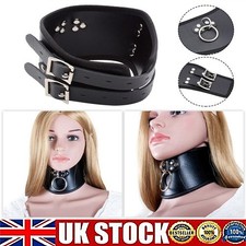 PU Leather Neck Collar Corset Bondage Harness Belt Strap BDSM Posture Neckcollar