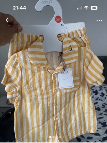 Baby 2pc seersucker cotton - tu,