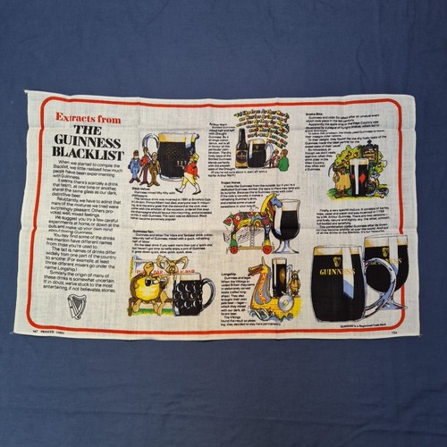 Vintage guinness linen - guinness, tea