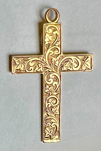 9ct rose gold - gold, cross