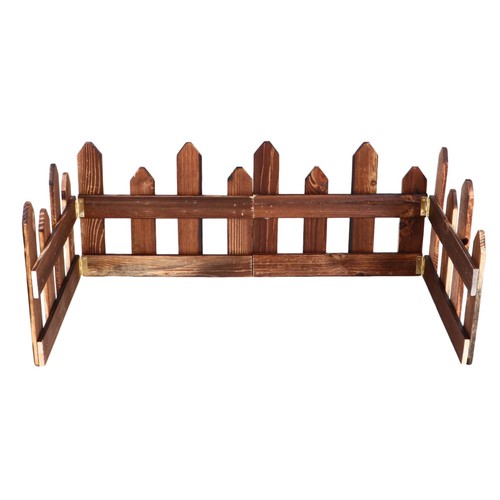 Brown wooden garden fence - brown,