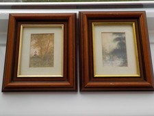 Two Original Peter Hodson Framed & Signed Small Watercolour Paintings