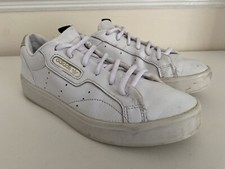 Women’s Adidas Sleek Series Trainers Triple White Size UK 5