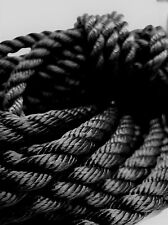 Black Polyester eco Soft Lay 3 strand Rope 10,12,14,16,18,24mm