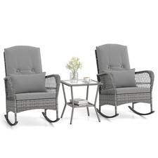 Outdoor Rocking Chair Set with