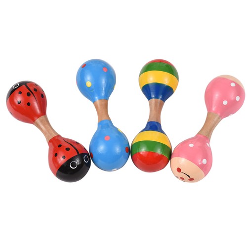4pcs wooden maracas mini - ­4pcs,