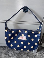 Cath Kidston Small Size Shoulder Bag In Navy Button Spot, Excellent Condition